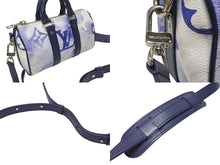画像をギャラリービューアに読み込む, 極美品 LOUIS VUITTON ルイヴィトン キーポルXS 2WAY ショルダーバッグ モノグラムウォーターカラー ネイビー ホワイト M45761 中古 4b005469
