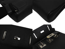 Load image into Gallery viewer, 極美品 エルメス HERMES アッカドPM W刻印 ワンショルダーバッグ ブラック トゴ 新型 シルバー金具 中古 4b005472