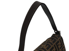 画像をギャラリービューアに読み込む, 極美品 FENDI フェンディ マンマバケット ワンショルダーバッグ 26325 ズッカ柄 キャンバス レザー ブラウン シルバー金具 中古 4b005475