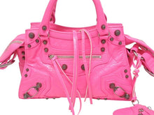 画像をギャラリービューアに読み込む, 極美品 BALENCIAGA バレンシアガ ネオカゴールxs ショルダーバッグ ハンドバッグ 2way 700940レザー ピンク 中古 4b005478