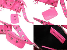 画像をギャラリービューアに読み込む, 極美品 BALENCIAGA バレンシアガ ネオカゴールxs ショルダーバッグ ハンドバッグ 2way 700940レザー ピンク 中古 4b005478