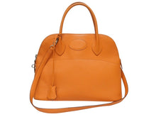 Load image into Gallery viewer, HERMES エルメス ボリード31 ハンドバッグ シェーブル □K刻印 オレンジ シルバー金具 中古 4b005481