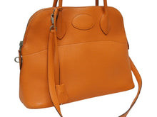 Load image into Gallery viewer, HERMES エルメス ボリード31 ハンドバッグ シェーブル □K刻印 オレンジ シルバー金具 中古 4b005481