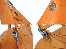Load image into Gallery viewer, HERMES エルメス ボリード31 ハンドバッグ シェーブル □K刻印 オレンジ シルバー金具 中古 4b005481