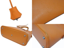 Load image into Gallery viewer, HERMES エルメス ボリード31 ハンドバッグ シェーブル □K刻印 オレンジ シルバー金具 中古 4b005481