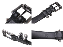 Load image into Gallery viewer, CHROME HEARTS クロムハーツ BLT ROLLER 3PC 1.0 ローラーベルト サイズ36 ブラック レザー シルバー925 美品 中古 4b005489