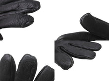 Load image into Gallery viewer, CHROME HEARTS クロムハーツ DGR ZIP GROVE ダガージップ レザーグローブ 手袋 サイズ9 シルバー925 ブラック 美品 中古 4b005490