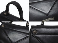 Load image into Gallery viewer, CHROME HEARTS クロムハーツ GROW UP 2WAY BAG スモール ハンドバッグ CHクロスクロージャ― スト付き ブラック シルバー925 美品 中古 4b005495