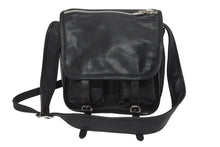 Load image into Gallery viewer, 極美品 CHROME HEARTS クロムハーツ メールバッグ ショルダーバッグ ガンスリンガー ダガージップ レザー シルバー925 ブラック 中古 4b005496