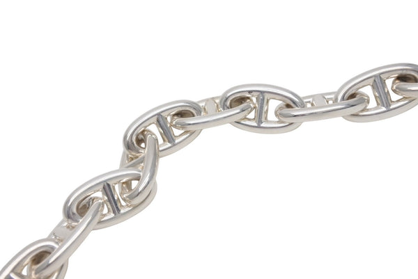 極美品 HERMES エルメス シェーヌダンクルGM ブレスレット 12コマ 新型 シルバー925 67.2g ジュエリー アクセサリー 小物 中古 4b005498