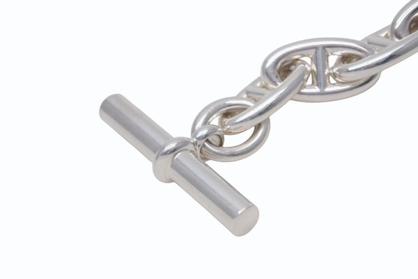 極美品 HERMES エルメス シェーヌダンクルGM ブレスレット 12コマ 新型 シルバー925 67.2g ジュエリー アクセサリー 小物 中古 4b005498