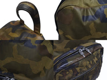 Load image into Gallery viewer, 極美品 CHROME HEARTS クロムハーツ 7THグレード カモフラージュ リュック セメタリー クロスパッチ レザー カモ柄 迷彩 シルバー925 中古 4b005499