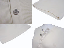 画像をギャラリービューアに読み込む, CHROME HEARTS クロムハーツ サーマル 半袖Tシャツ サイズL アイボリー コットン シルバ−925 CHロゴ刺繍 美品 中古 4b005504