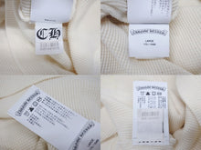 画像をギャラリービューアに読み込む, CHROME HEARTS クロムハーツ サーマル 半袖Tシャツ サイズL アイボリー コットン シルバ−925 CHロゴ刺繍 美品 中古 4b005504