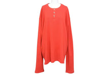 Load image into Gallery viewer, CHROME HEARTS クロムハーツ サーマル 長袖Tシャツ サイズXXL レッド コットン シルバ−925 セメタリークロス刺繍 美品 中古 4b005505