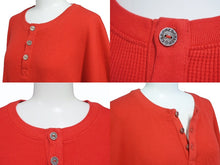 Load image into Gallery viewer, CHROME HEARTS クロムハーツ サーマル 長袖Tシャツ サイズXXL レッド コットン シルバ−925 セメタリークロス刺繍 美品 中古 4b005505