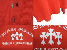Load image into Gallery viewer, CHROME HEARTS クロムハーツ サーマル 長袖Tシャツ サイズXXL レッド コットン シルバ−925 セメタリークロス刺繍 美品 中古 4b005505