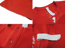 Load image into Gallery viewer, CHROME HEARTS クロムハーツ サーマル 長袖Tシャツ サイズXXL レッド コットン シルバ−925 セメタリークロス刺繍 美品 中古 4b005505