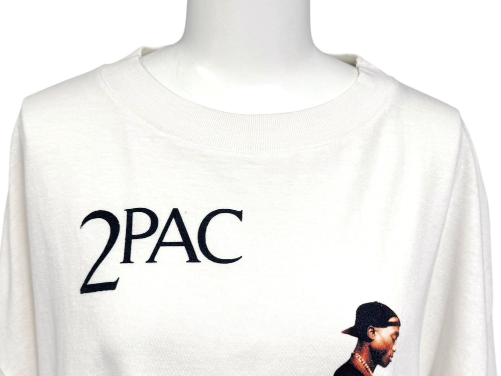 SAINT MITCHAEL セントマイケル 2PC_SS TEE 2PAC 半袖Tシャツ SM-HR8-0000-C15 サイズXL ホワイト プリント 美品 中古 4b005507