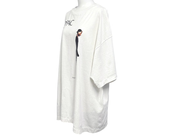 SAINT MITCHAEL セントマイケル 2PC_SS TEE 2PAC 半袖Tシャツ SM-HR8-0000-C15 サイズXL ホワイト プリント 美品 中古 4b005507