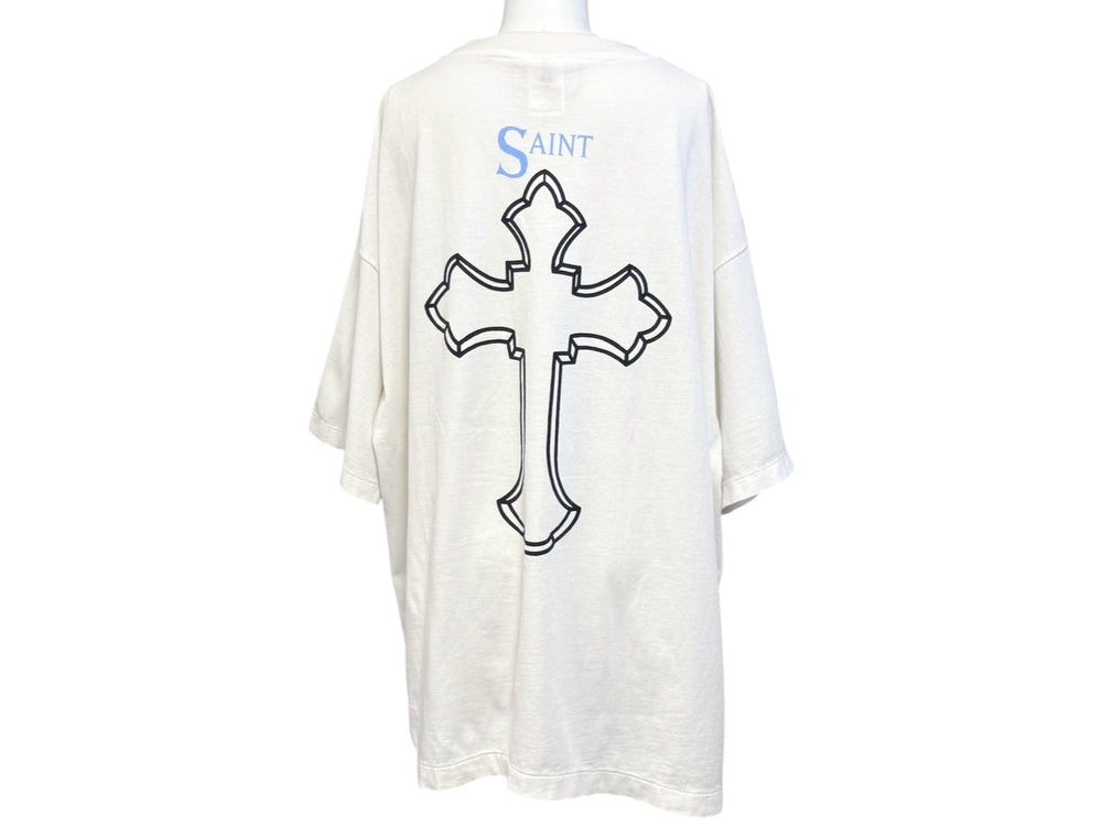SAINT MITCHAEL Saint Michael 2PC_SS TEE 2PAC Short sleeve T-shirt SM-HR8-0000-C15 Size XL White Print Good Condition Used 4b005507
