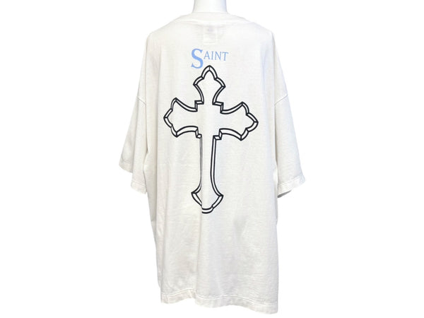 SAINT MITCHAEL セントマイケル 2PC_SS TEE 2PAC 半袖Tシャツ SM-HR8-0000-C15 サイズXL ホワイト プリント 美品 中古 4b005507