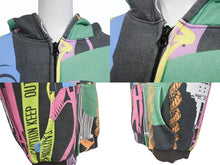 画像をギャラリービューアに読み込む, PHENOMENON フェノメノン ジップアップフーディー パーカー ILLHDD-019 サイズL マルチカラー 総柄 美品 中古 4b005513