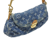 Load image into Gallery viewer, 極美品 LOUIS VUITTON ルイヴィトン ミニプリーティ ハンドバッグ M95050 モノグラムデニム レザー ブルー 中古 4b005518