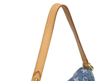 Load image into Gallery viewer, 極美品 LOUIS VUITTON ルイヴィトン ミニプリーティ ハンドバッグ M95050 モノグラムデニム レザー ブルー 中古 4b005518