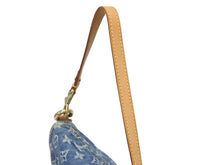 Load image into Gallery viewer, 極美品 LOUIS VUITTON ルイヴィトン ミニプリーティ ハンドバッグ M95050 モノグラムデニム レザー ブルー 中古 4b005518