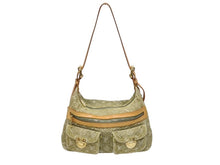 画像をギャラリービューアに読み込む, LOUIS VUITTON ルイヴィトン バギーPM ショルダーバッグ M95213 モノグラムデニム カーキ ゴールド 美品 中古 4b005519