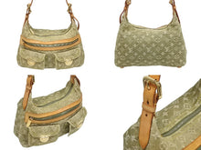 画像をギャラリービューアに読み込む, LOUIS VUITTON ルイヴィトン バギーPM ショルダーバッグ M95213 モノグラムデニム カーキ ゴールド 美品 中古 4b005519