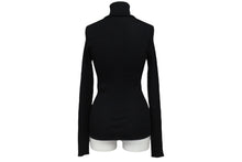 画像をギャラリービューアに読み込む, 極美品 LOUIS VUITTON ルイヴィトン 長袖ニットセーター RW211W IQS FGKL22 サイズXS ウール シルク ブラック ロゴ 中古 4b005525