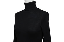 画像をギャラリービューアに読み込む, 極美品 LOUIS VUITTON ルイヴィトン 長袖ニットセーター RW211W IQS FGKL22 サイズXS ウール シルク ブラック ロゴ 中古 4b005525