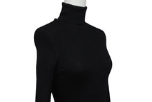 画像をギャラリービューアに読み込む, 極美品 LOUIS VUITTON ルイヴィトン 長袖ニットセーター RW211W IQS FGKL22 サイズXS ウール シルク ブラック ロゴ 中古 4b005525