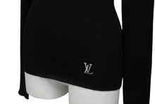 画像をギャラリービューアに読み込む, 極美品 LOUIS VUITTON ルイヴィトン 長袖ニットセーター RW211W IQS FGKL22 サイズXS ウール シルク ブラック ロゴ 中古 4b005525