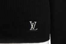画像をギャラリービューアに読み込む, 極美品 LOUIS VUITTON ルイヴィトン 長袖ニットセーター RW211W IQS FGKL22 サイズXS ウール シルク ブラック ロゴ 中古 4b005525