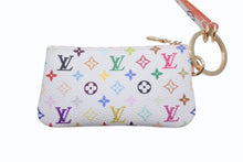 画像をギャラリービューアに読み込む, 新品未使用 LOUIS VUITTON ルイヴィトン LVxTM スマホ フォンホルダー 村上隆 2025SS ホワイト マルチカラー PVC ゴールド金具 中古 4b005530