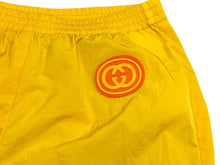 画像をギャラリービューアに読み込む, GUCCI グッチ ナイロンパンツ ロゴ キッズサイズ 546838 イタリア製 ナイロン イエロー ブルー オレンジ サイズ36m 美品 中古 4b005532