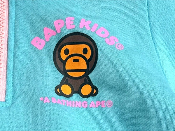 A BATHING APE ア ベイシング エイプ BABY MILO ベビー マイロ HALF ZIP SWEATSHIRT K ハーフジップ スウェットシャツ K 中古 4b005534