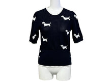 Load image into Gallery viewer, 極美品 THOM BROWNE トムブラウン ニット・セーター ネイビー ホワイト コットン ナイロン FKA444A-Y3006-415 中古 4b005537