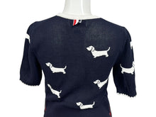 Load image into Gallery viewer, 極美品 THOM BROWNE トムブラウン ニット・セーター ネイビー ホワイト コットン ナイロン FKA444A-Y3006-415 中古 4b005537