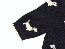 Load image into Gallery viewer, 極美品 THOM BROWNE トムブラウン ニット・セーター ネイビー ホワイト コットン ナイロン FKA444A-Y3006-415 中古 4b005537