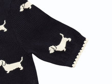 Load image into Gallery viewer, 極美品 THOM BROWNE トムブラウン ニット・セーター ネイビー ホワイト コットン ナイロン FKA444A-Y3006-415 中古 4b005537