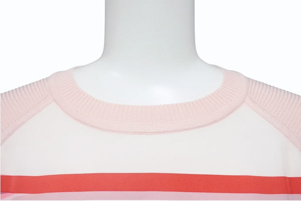 極美品 HERMES エルメス ワンピース ニット ピンク レッド シルク コットン 34 (XS相当) 中古 4b005538