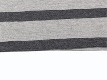 画像をギャラリービューアに読み込む, HERMES エルメス プルオーバーフーディー パーカー サイズ34 プリント グレー ボーダー柄 ロング丈 美品 中古 4b005539