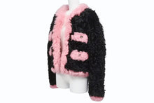 画像をギャラリービューアに読み込む, 極美品 CHANEL シャネル ラムファージャケット ココマーク 2021 ピンク ブラック サイズ34 P71634C63182 中古 4b005543