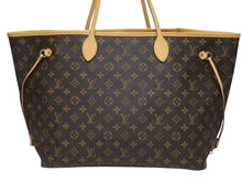 画像をギャラリービューアに読み込む, 極美品 LOUIS VUITTON ルイヴィトン ネヴァーフルGM トートバッグ M40992 モノグラム キャンバス ブラウン 中古 4b005546