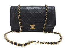 画像をギャラリービューアに読み込む, CHANEL シャネル マトラッセ25 ダイアナ Sフラップ Sチェーンショルダーバッグ 7番台 ココマーク ラムスキン ブラック 美品 中古 4b005549