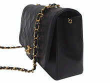 画像をギャラリービューアに読み込む, CHANEL シャネル マトラッセ25 ダイアナ Sフラップ Sチェーンショルダーバッグ 7番台 ココマーク ラムスキン ブラック 美品 中古 4b005549